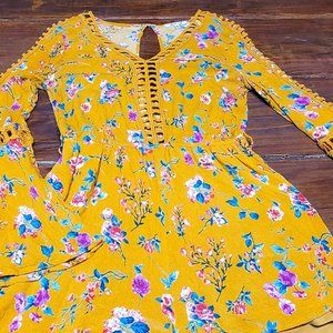 Woman bleuh ciel floral jumpsuit - S